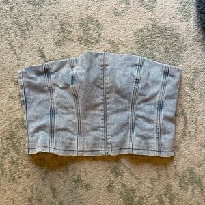 Meshki Denim Corset Top